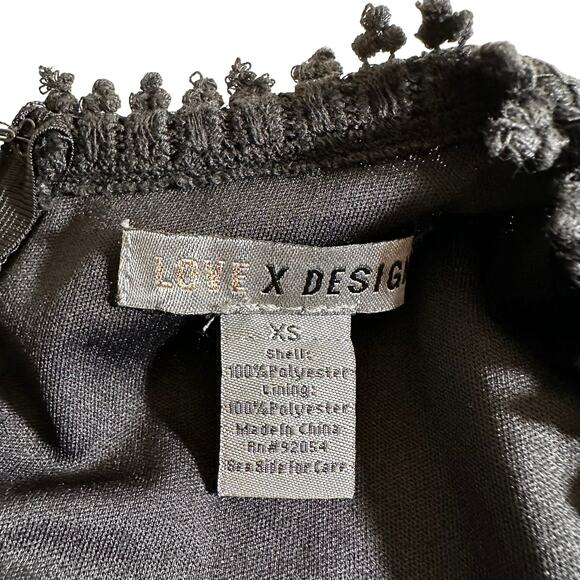 Love by Design New Women's Long Sleeve Lace Overlay Dress Black Size XS - Picture 12 of 13